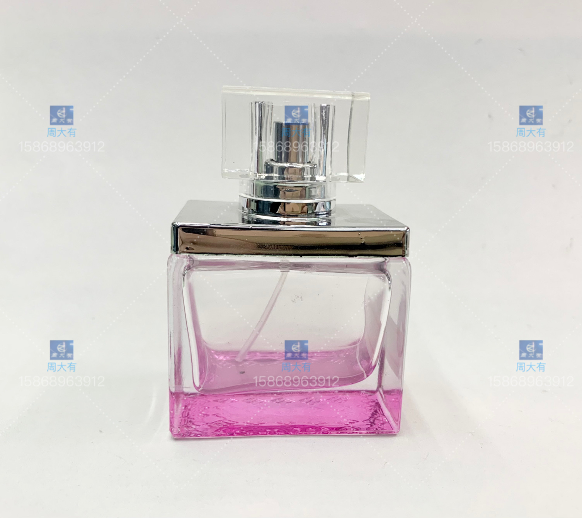 60ml渐变色玻璃方形香水瓶