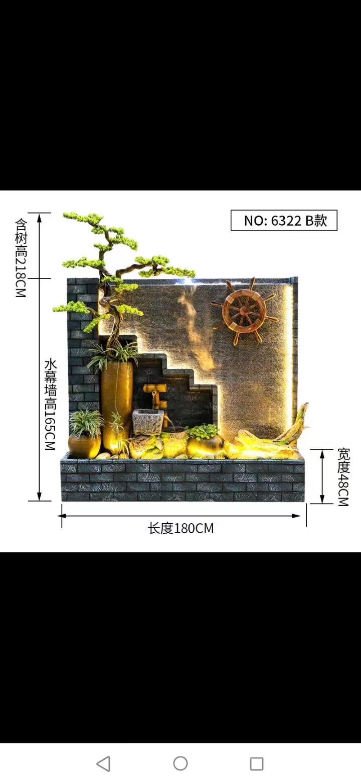 树脂流水盆景/树脂盆景/流水假山细节图