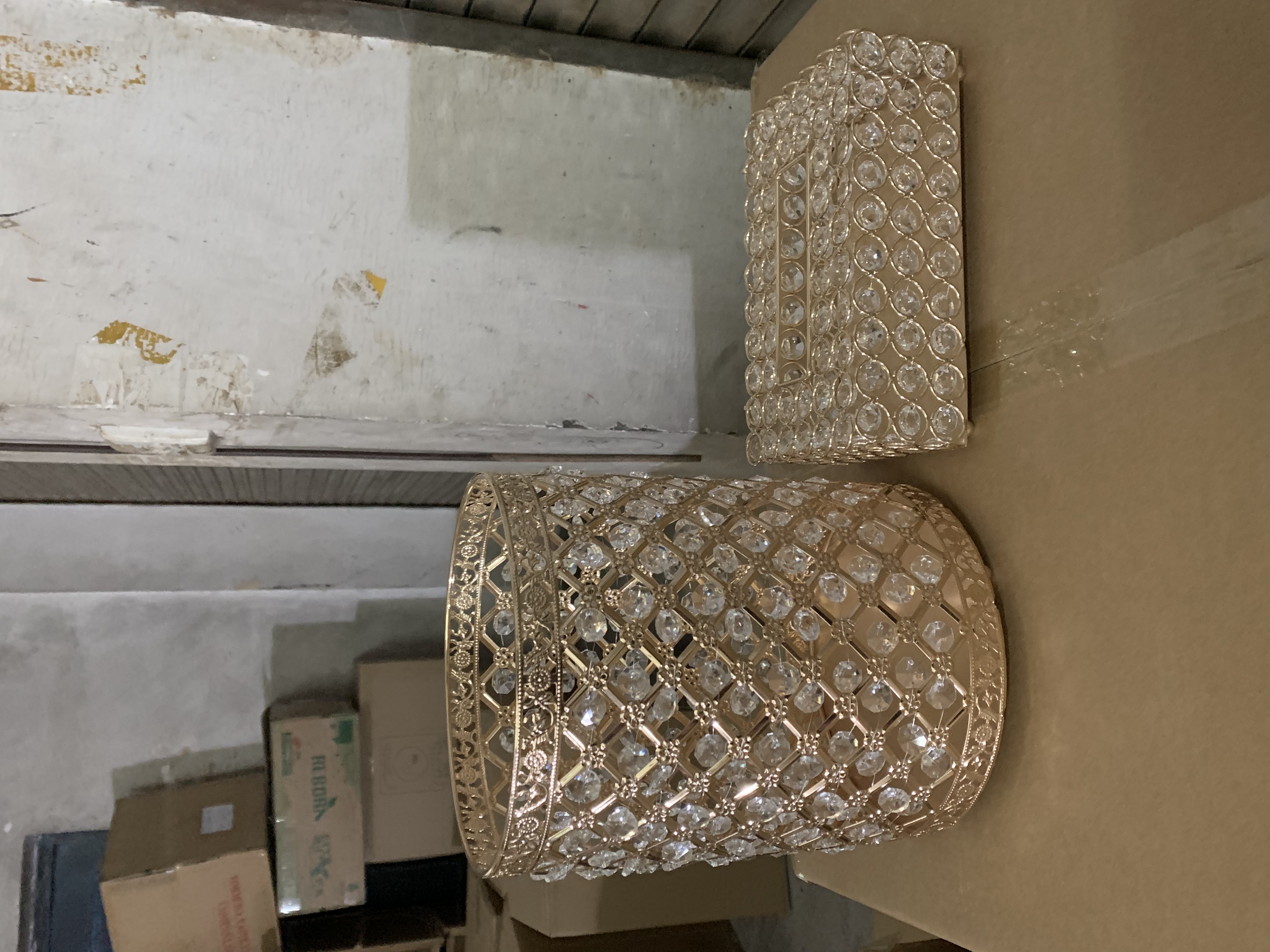 欧式高档水晶垃圾桶配纸巾盒家用客厅轻奢卧室创意设计风格