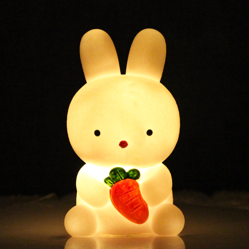 Rabbit night light bedside lamp Birthday gift decorative item details Picture