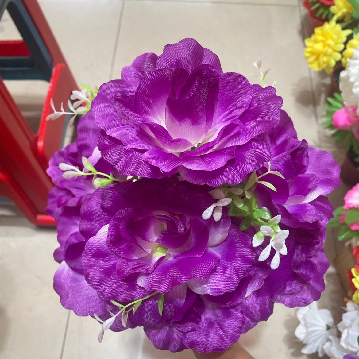 殡葬清明节碑花/祭祀仿真花/仿真泡沫樱桃/宠物殡葬用品/祭祀细节图