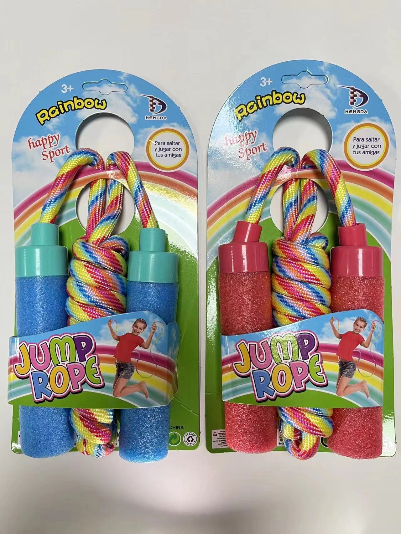 Cartoon rainbow skipping rope details Picture