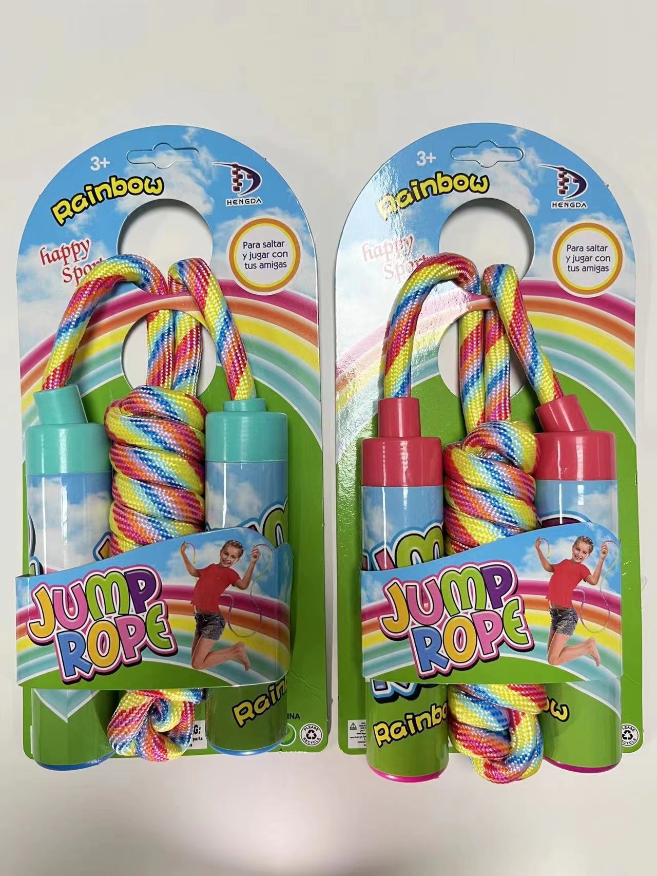 Cartoon rainbow skipping rope