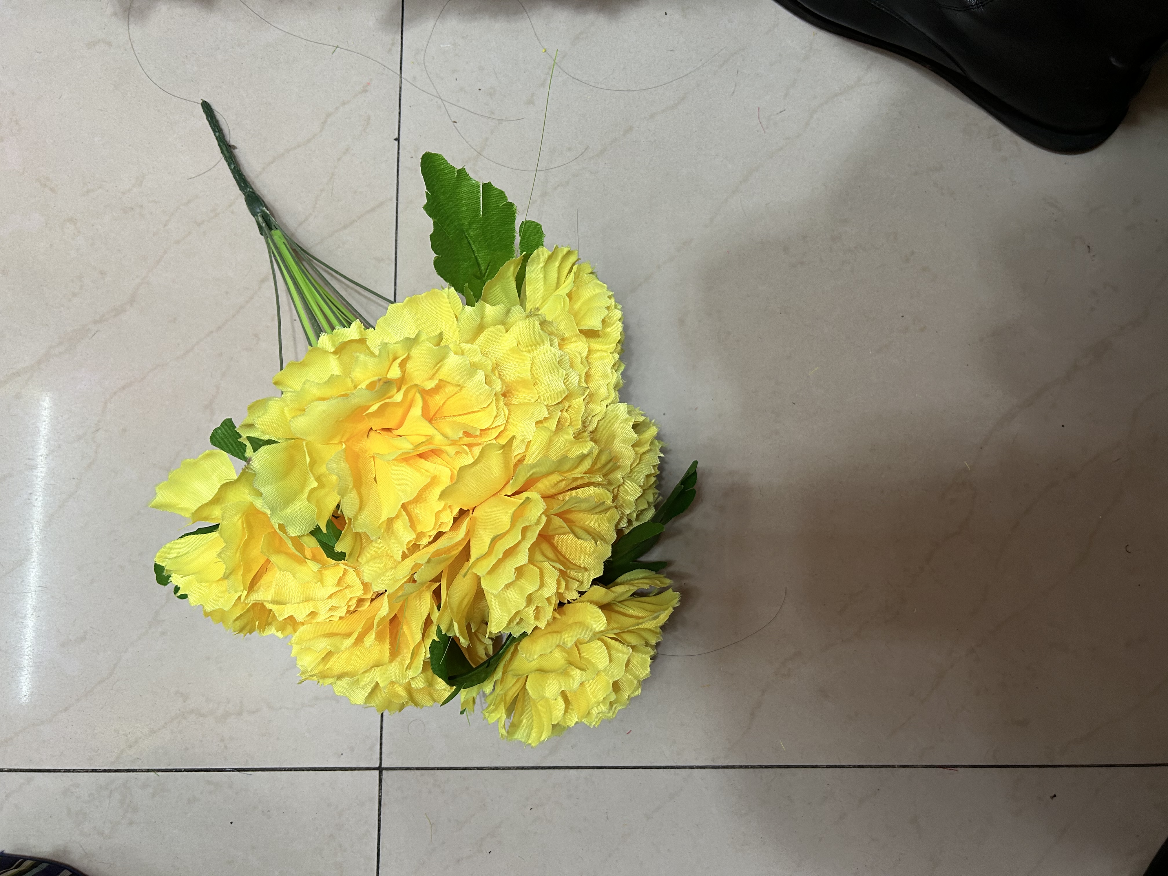 清明花无纺布/骨灰盒/祭祀花/栅栏仿真花细节图