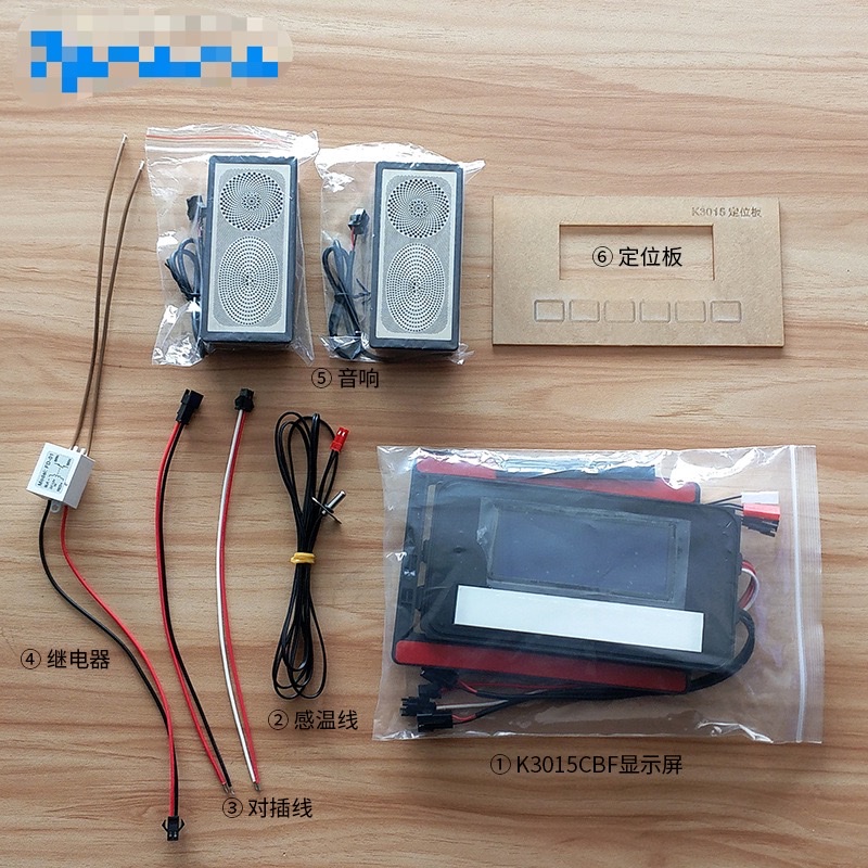 K3015CBH mirror clock, temperature and date display with anti-fog touch six-key mirror Bluetooth player Item Picture