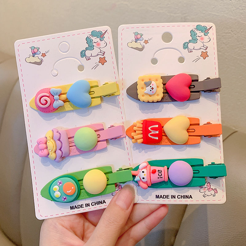2. New cute candy Bean hair clips from Bailey Accessories, children's cartoon character animal-shaped hair clip set, parent-child style hollowed-out clips Specification image