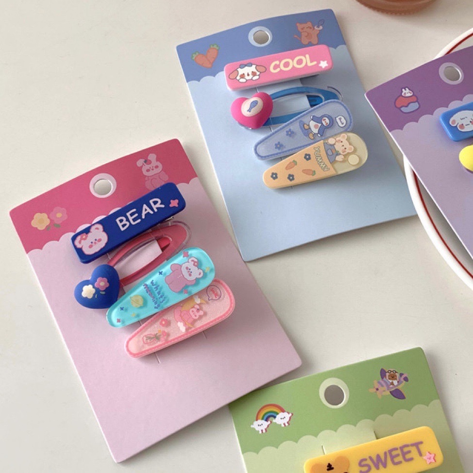 1. Bailey Accessories Children's hair clips, Korean cartoon side hair clips, bangs clips, broken hair at the back of the head, 2023 new style headwear Application Scenario