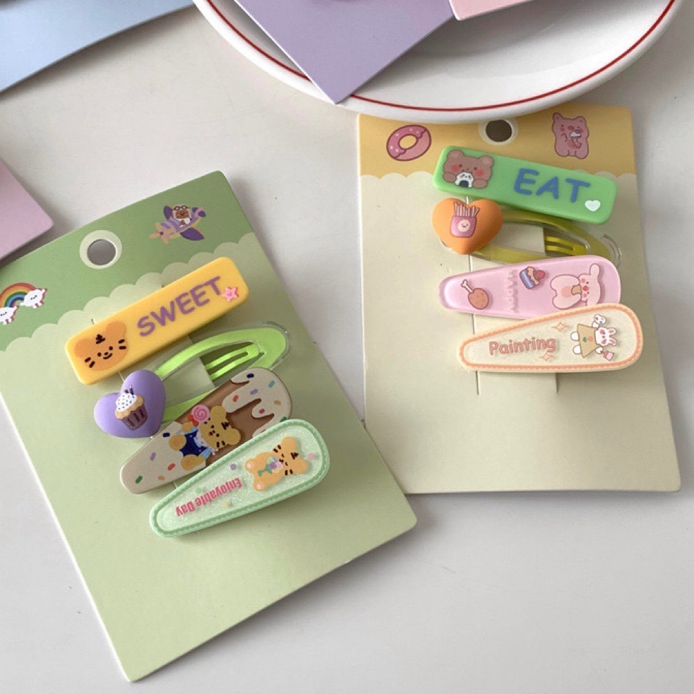 1. Bailey Accessories Children's hair clips, Korean cartoon side hair clips, bangs clips, broken hair at the back of the head, 2023 new style headwear Specification image