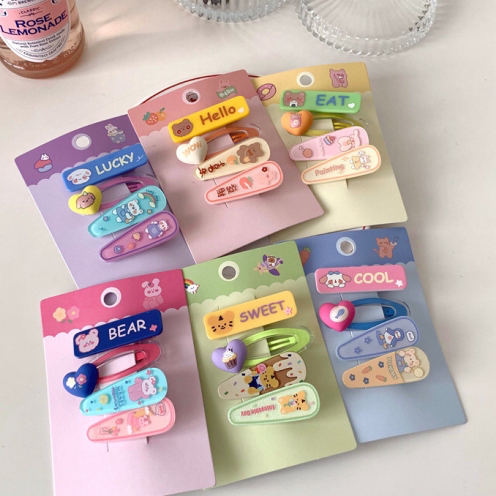 1. Bailey Accessories Children's hair clips, Korean cartoon side hair clips, bangs clips, broken hair at the back of the head, 2023 new style headwear