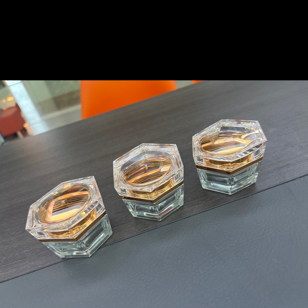 厚德玻璃 膏霜瓶 20g 30g 50g 六角亚克力膏霜瓶详情图1