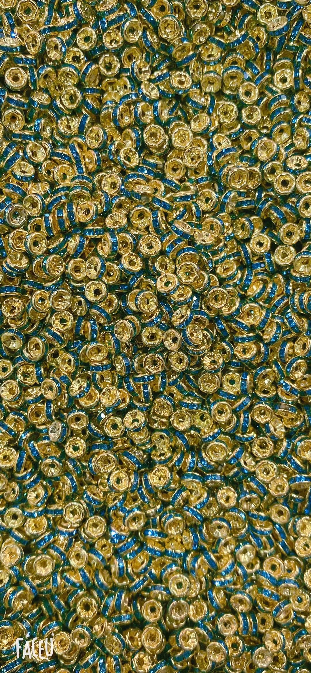 Colorful bracelet with diamond-encrusted spacer wheel rims, diy 6/8/10 spacer beads, DIY jewelry accessories