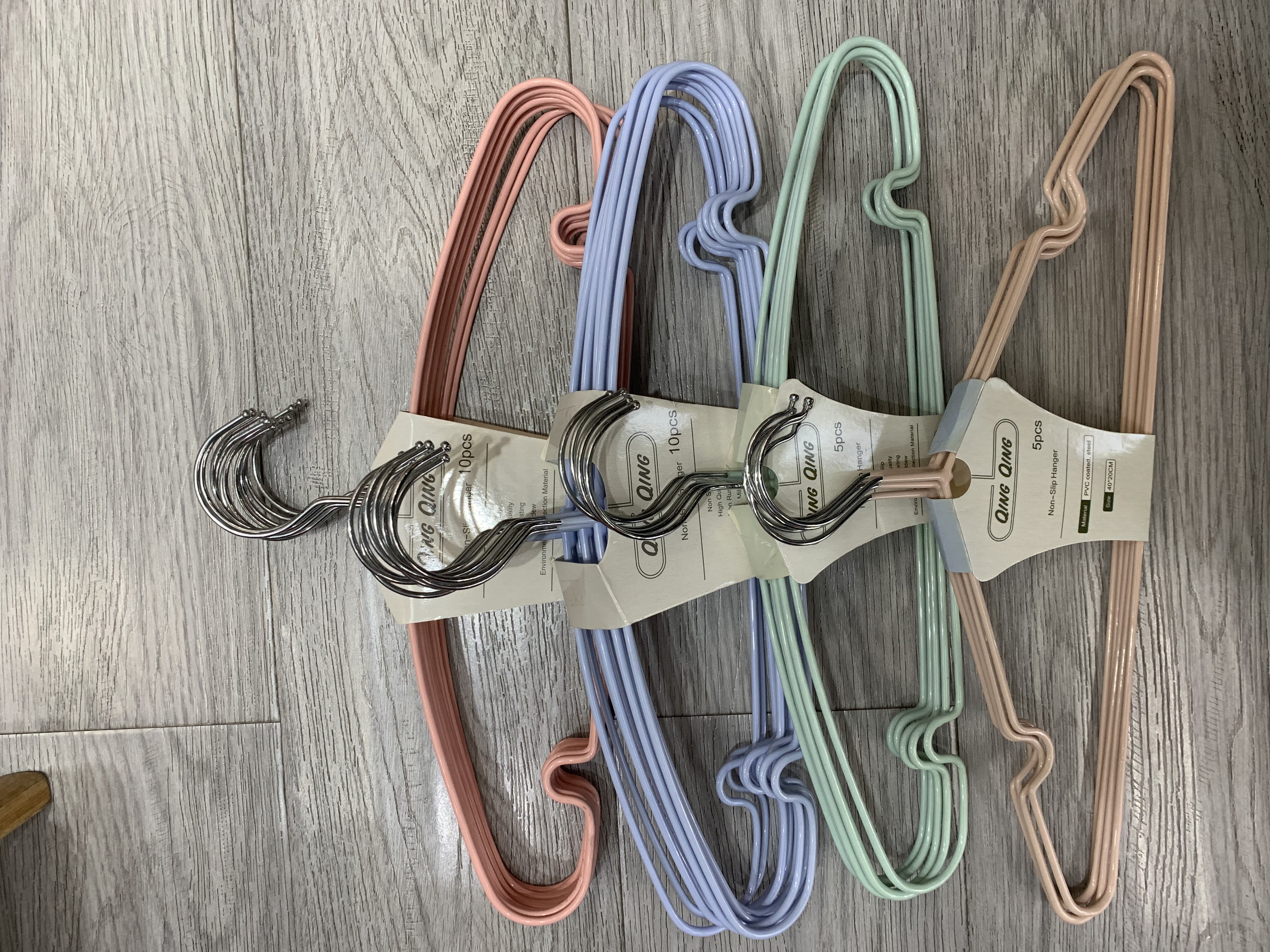 819#下凹槽浸塑防滑衣架（10pcs ）