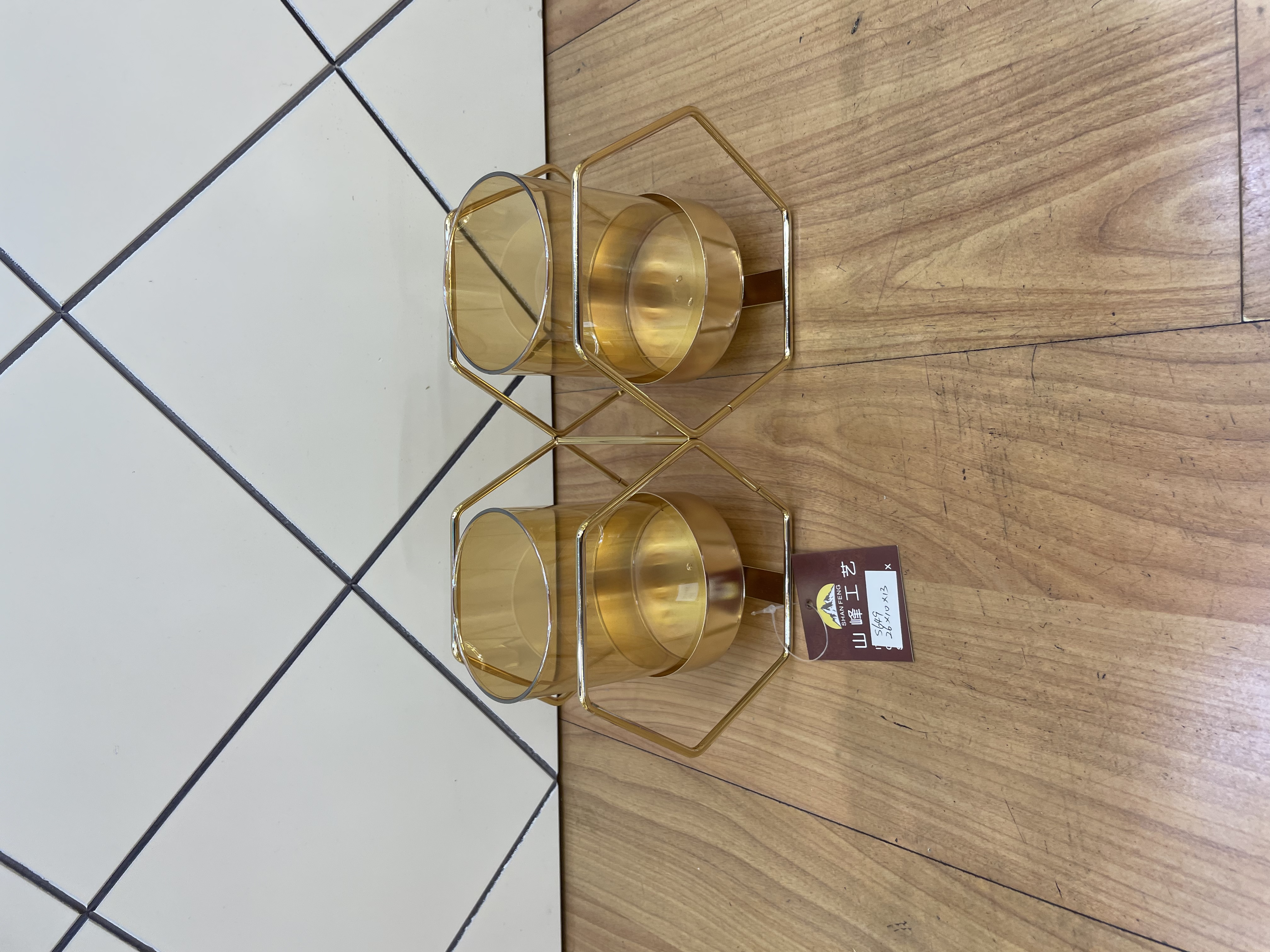 合金玻璃烛台/金属工艺品/合金烛台产品图
