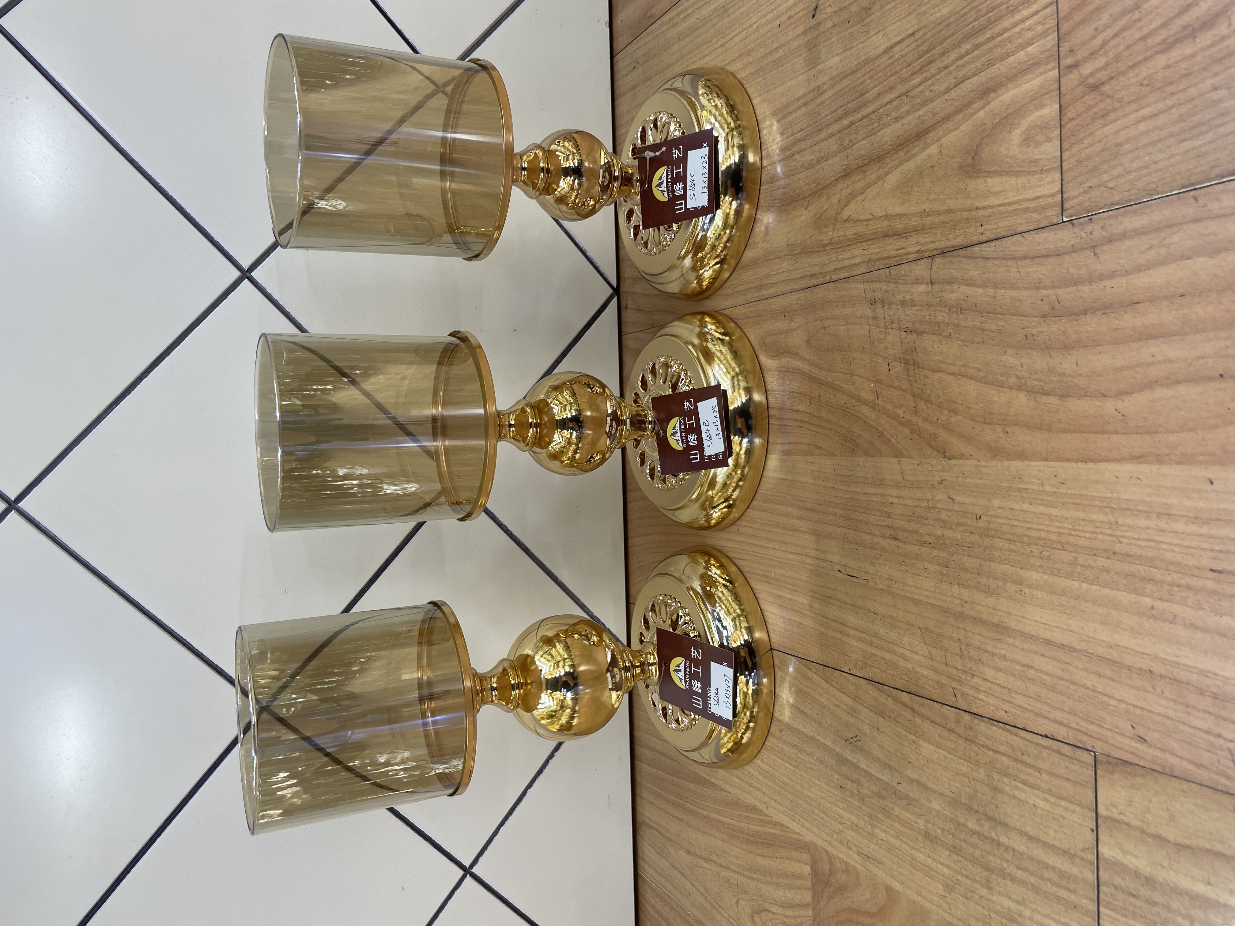 合金烛台/金属工艺品/合金玻璃烛台产品图