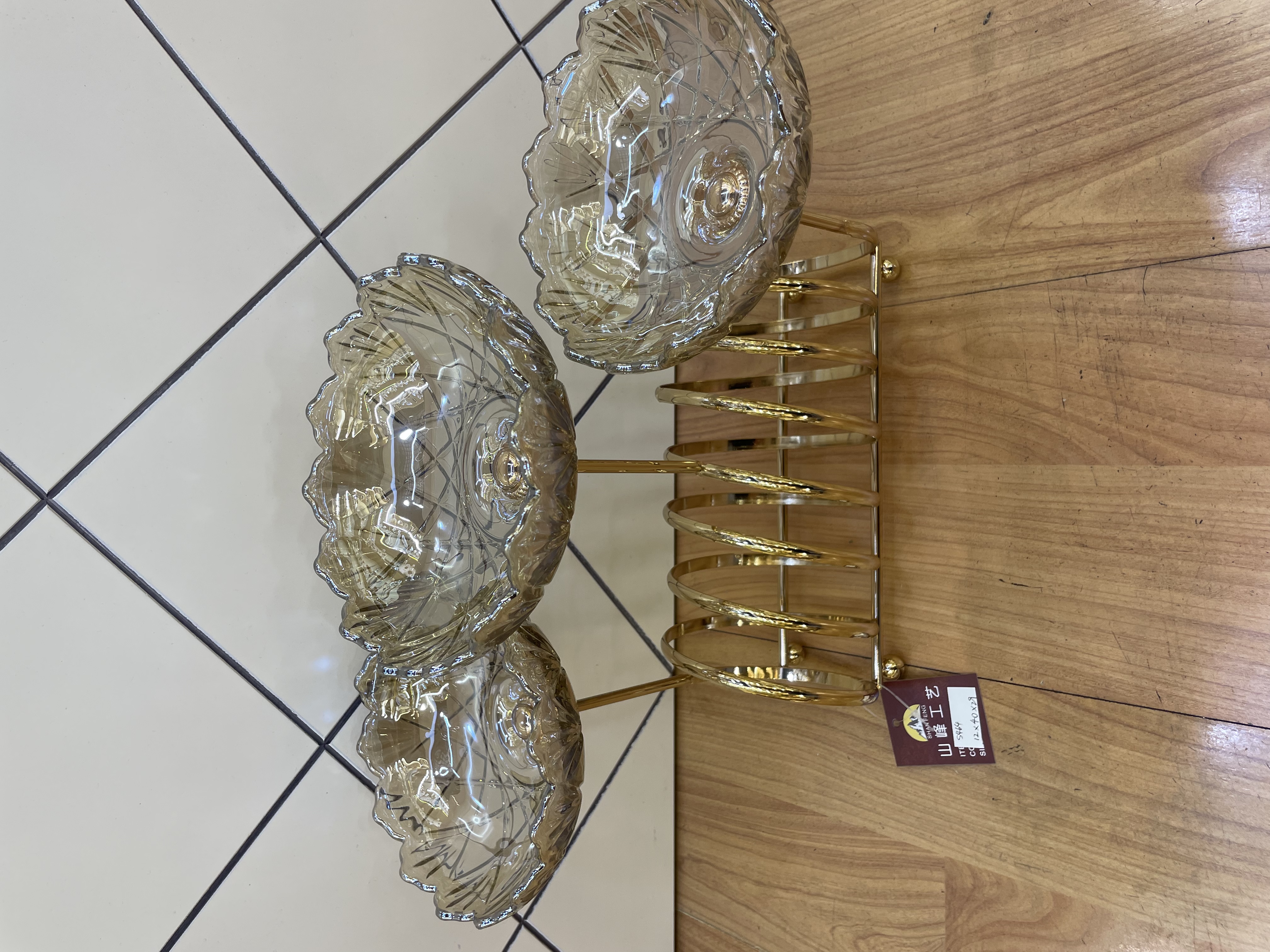 合金玻璃烛台/金属工艺品/合金烛台细节图
