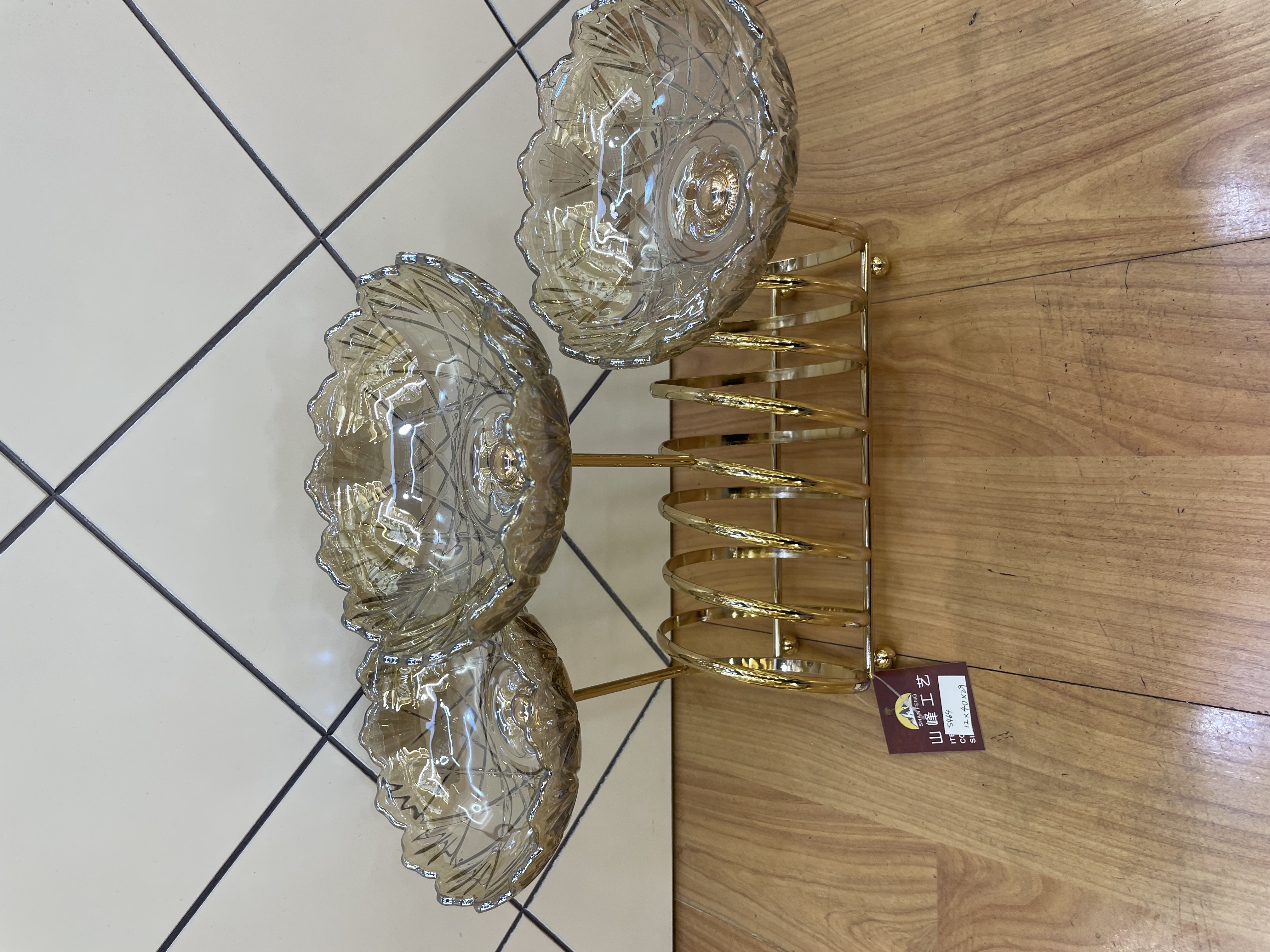 合金玻璃烛台/金属工艺品/合金烛台产品图