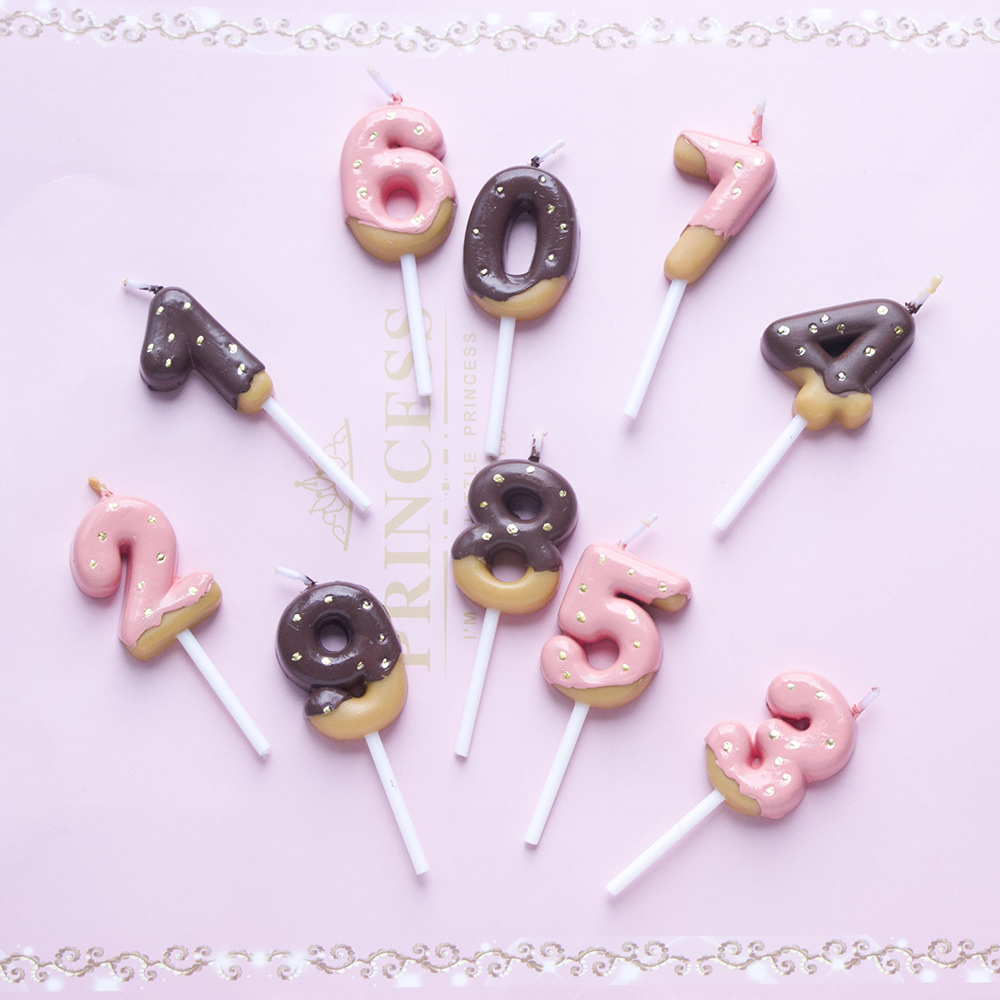 7COLOR巧克力数字生日蜡烛数字蜡烛蛋糕蜡烛生日蛋糕装饰厂家批发 