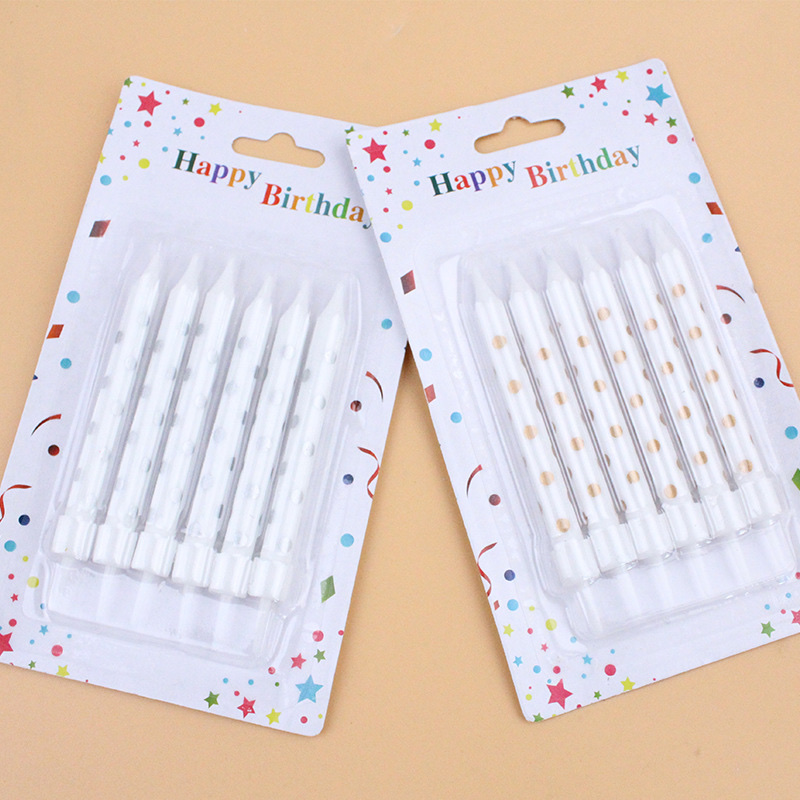 Nueva llegada ins viento oro plata blanco rayas onda puntas estrellas cumpleaños oro negro hornear pastel decoración fiesta velas details Picture