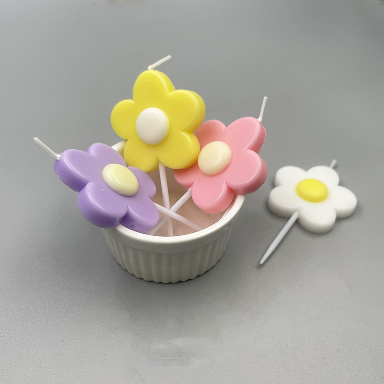 Colorful creative egg flower birthday candle manufacturer wholesale egg flower cake candles Specification image