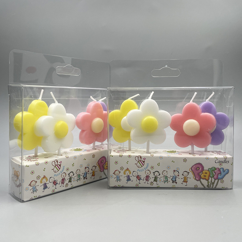 Colorful creative egg flower birthday candle manufacturer wholesale egg flower cake candles Item Picture