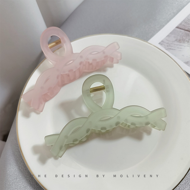 Spring simple and elegant matte hair clip, back of the head, women's shark clip, Hua Hin accessories -510 details Picture