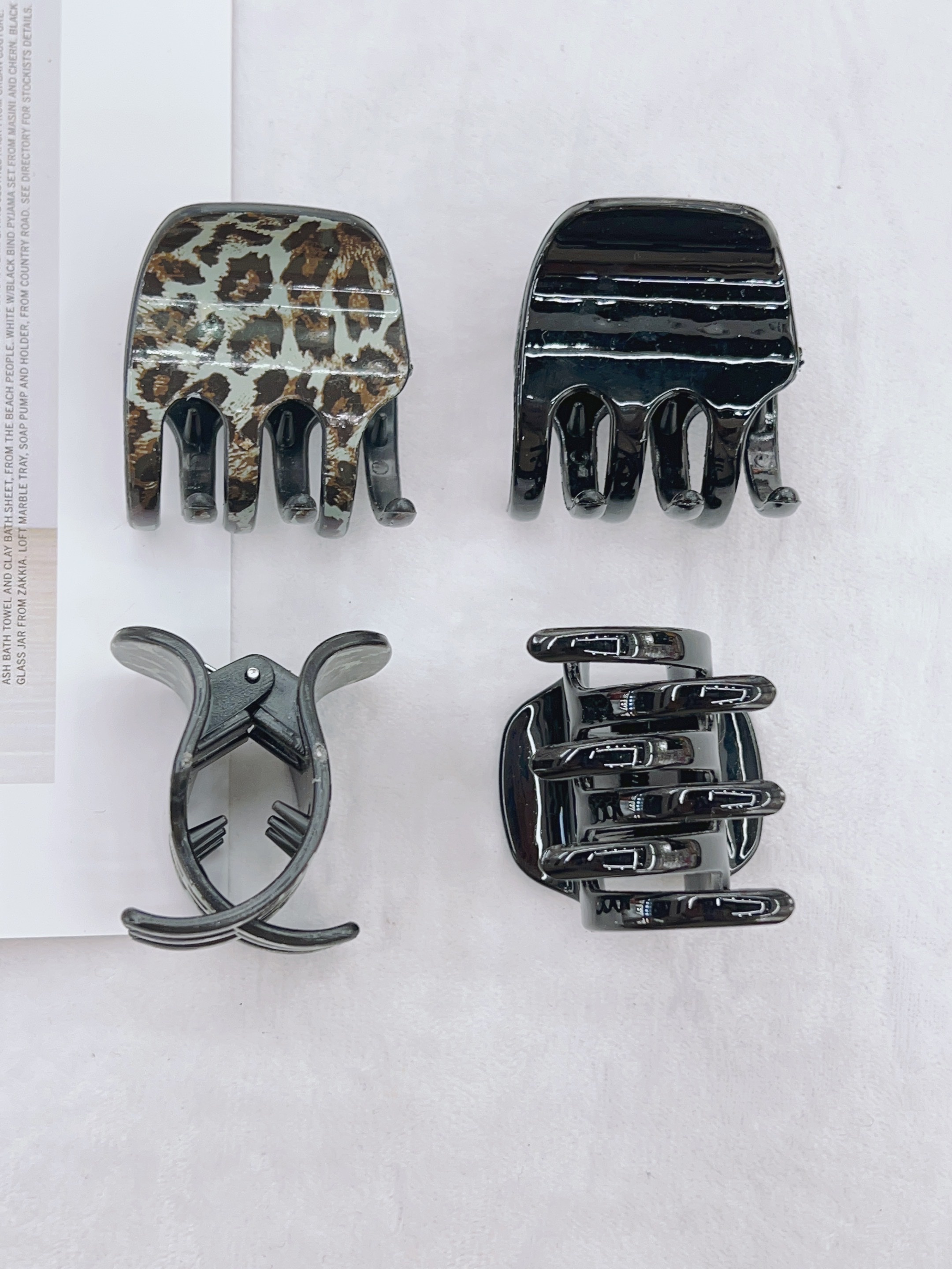 跨境大号发夹一字发卡果冻色抓夹子鲨鱼夹盘发抓发华欣饰品-516