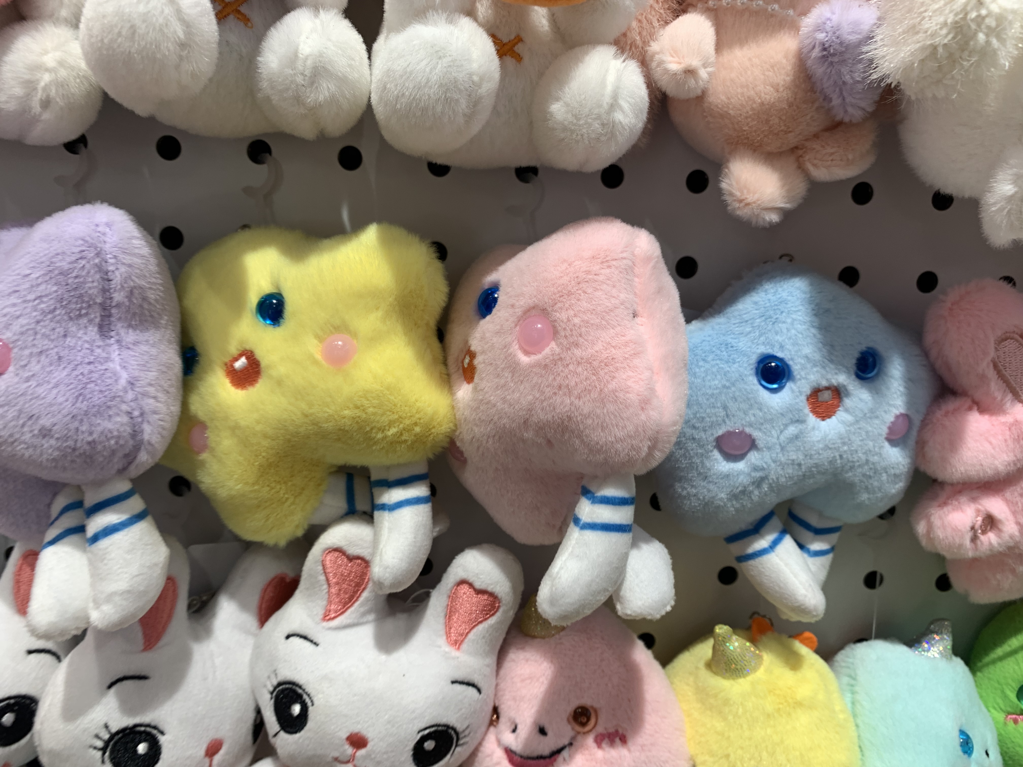 Plush pendants, shy bow ties, rabbit keychains, cartoon series, mini claw dolls, live streaming on Amazon Douyin Specification image
