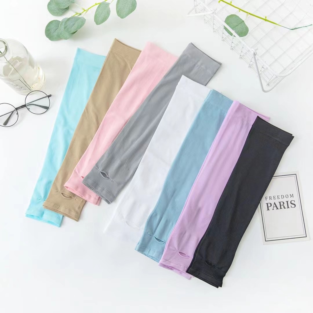 Ice sleeve sun protection sleeves for both men and women, thin ice silk gloves for summer driving Specification image
