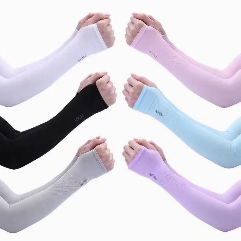 Ice sleeve sun protection sleeves for both men and women, thin ice silk gloves for summer driving details Picture