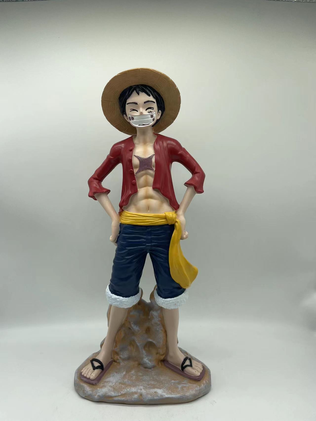 手办大摆件 秋叶原动漫批发海贼王GK炎帝艾斯手办摆件 火拳艾斯红衣路飞三刀流索隆手办模型玩具摆件桌面摆件小摆件树脂冰箱贴图
