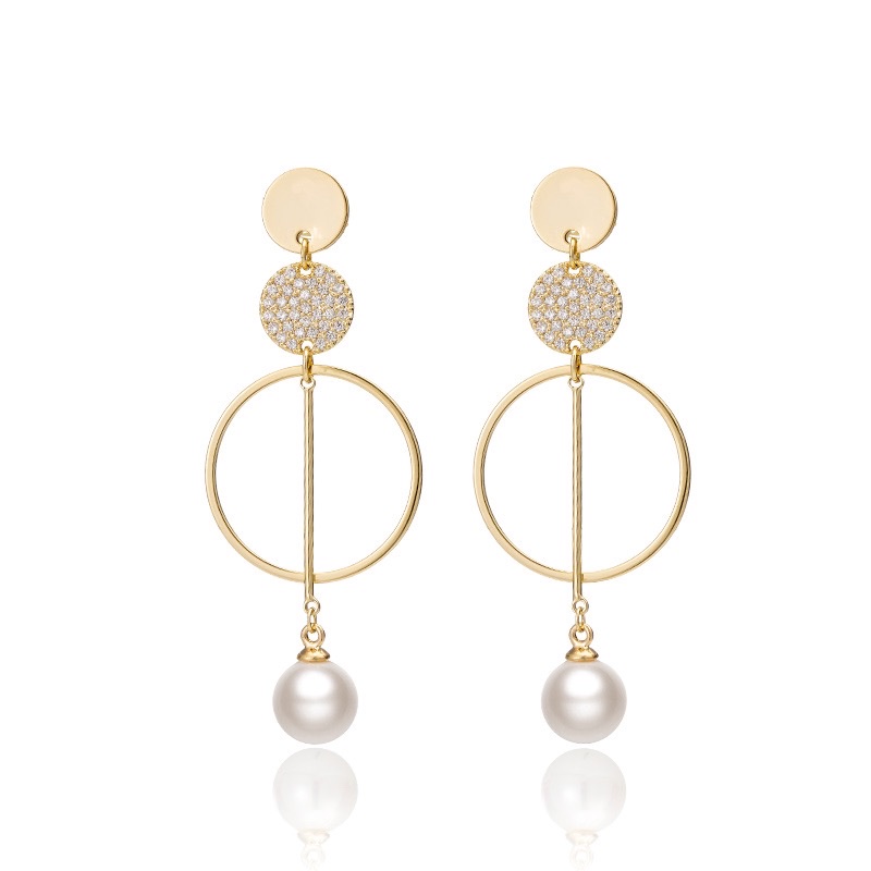 Long, elegant, high-end pure silver stud earrings, pearl earrings and earrings for women, new trendy bestsellers in 2022 and 2023