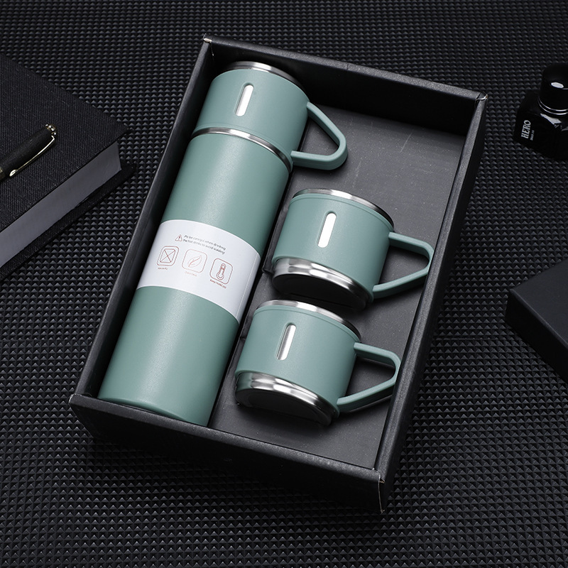 304 Gift cup set: One three-lid insulated cup, water cup, tea cup Specification image