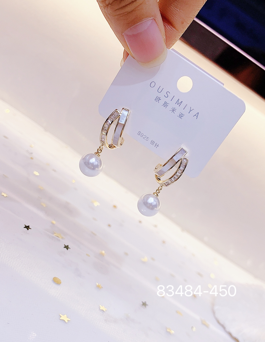 贝珠耳环/银针耳环/锆石系列产品图