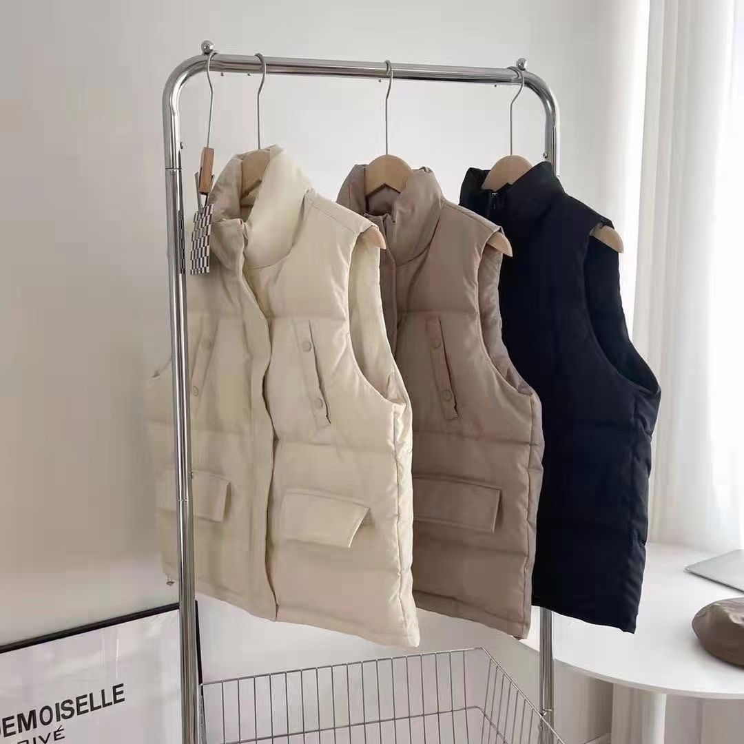 2023 New women's autumn and winter tops, fine down jackets, beige vests for middle-aged and young mothers Specification image