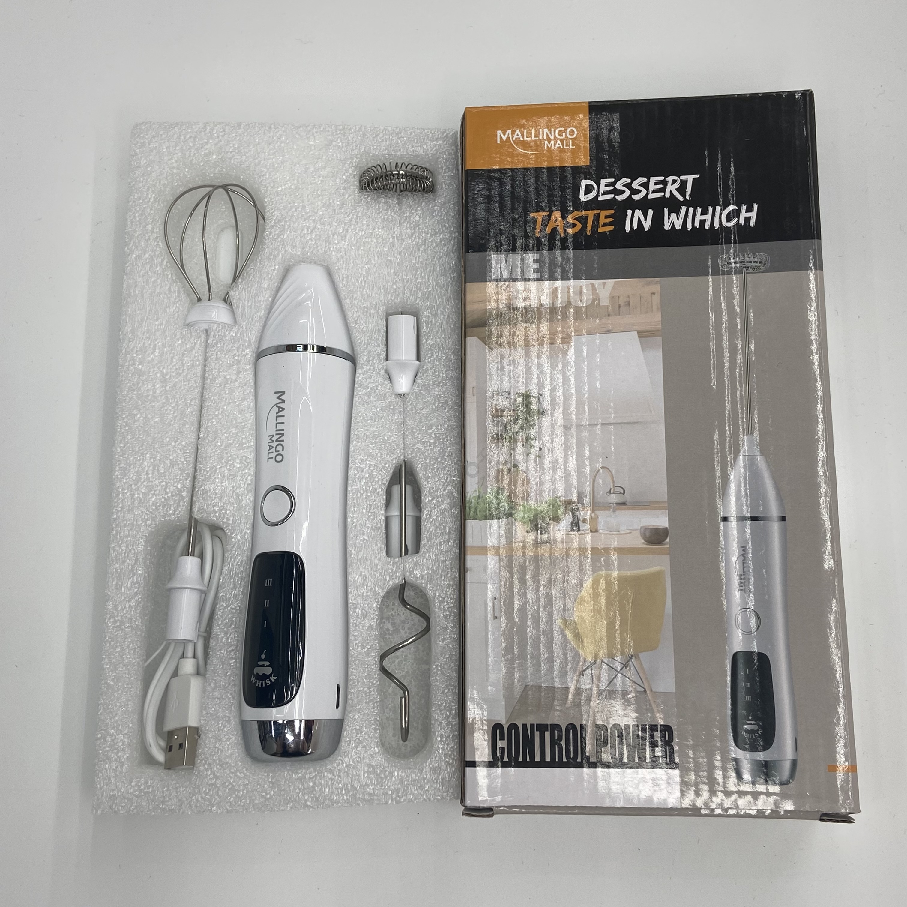 充电式电动打蛋器搅拌器 自动打蛋器打奶油打奶器 三档转速可调 