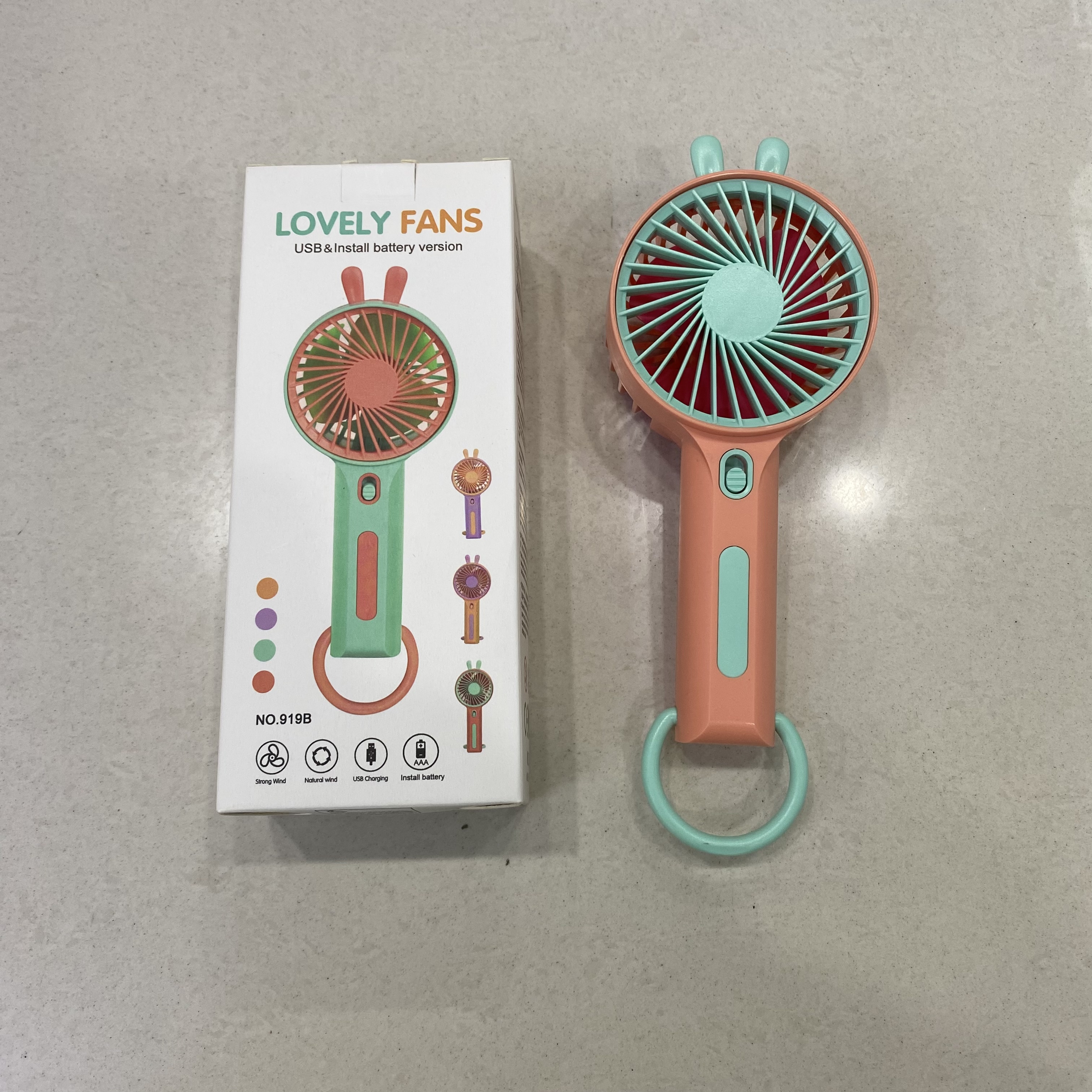 The handheld charging fan can be used as a phone stand for convenient handheld mini student fans details Picture