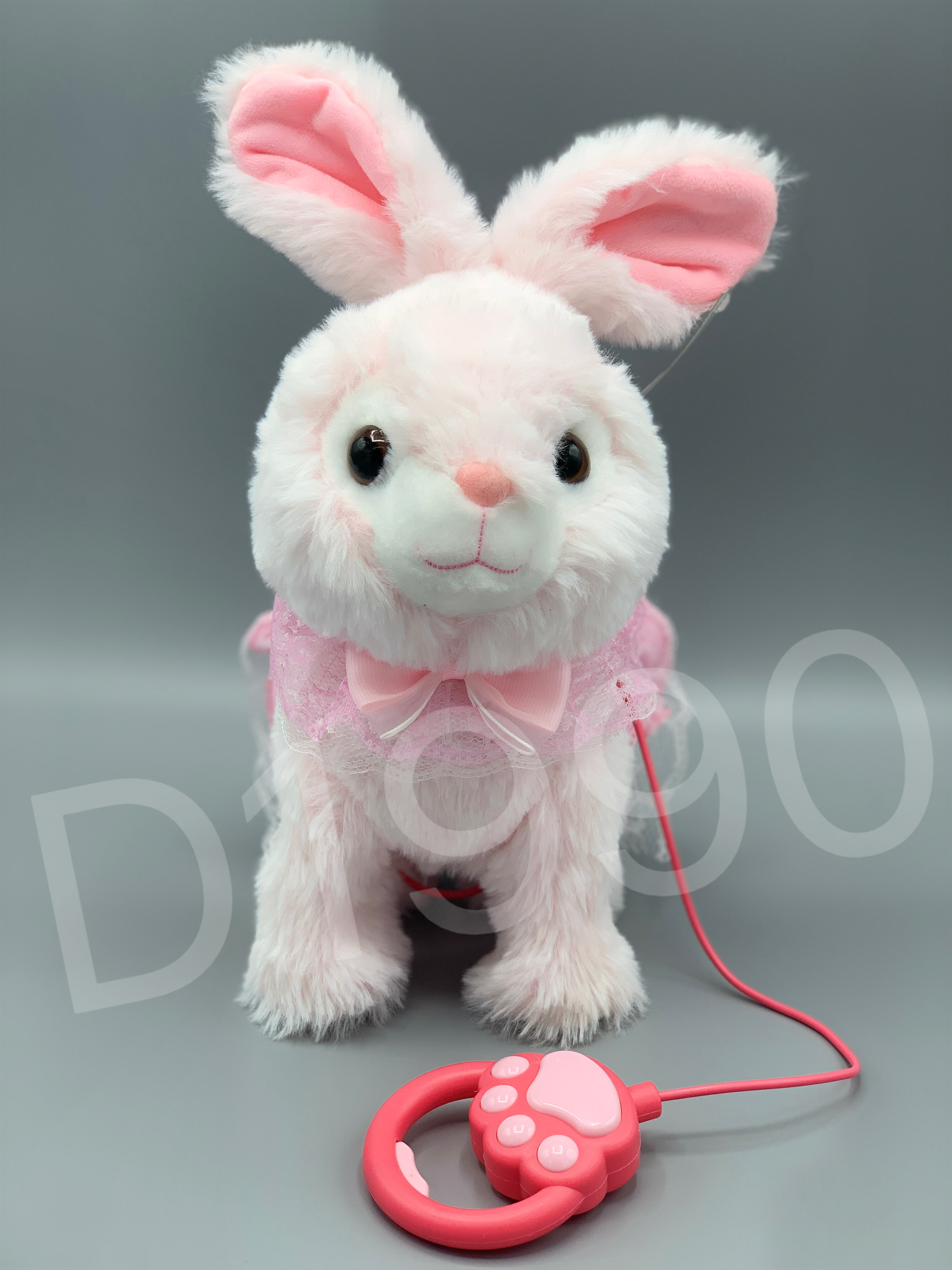 毛绒电动玩具兔子会蹦会走会唱歌能录音的玩具公仔兔子外贸跨境批发细节图