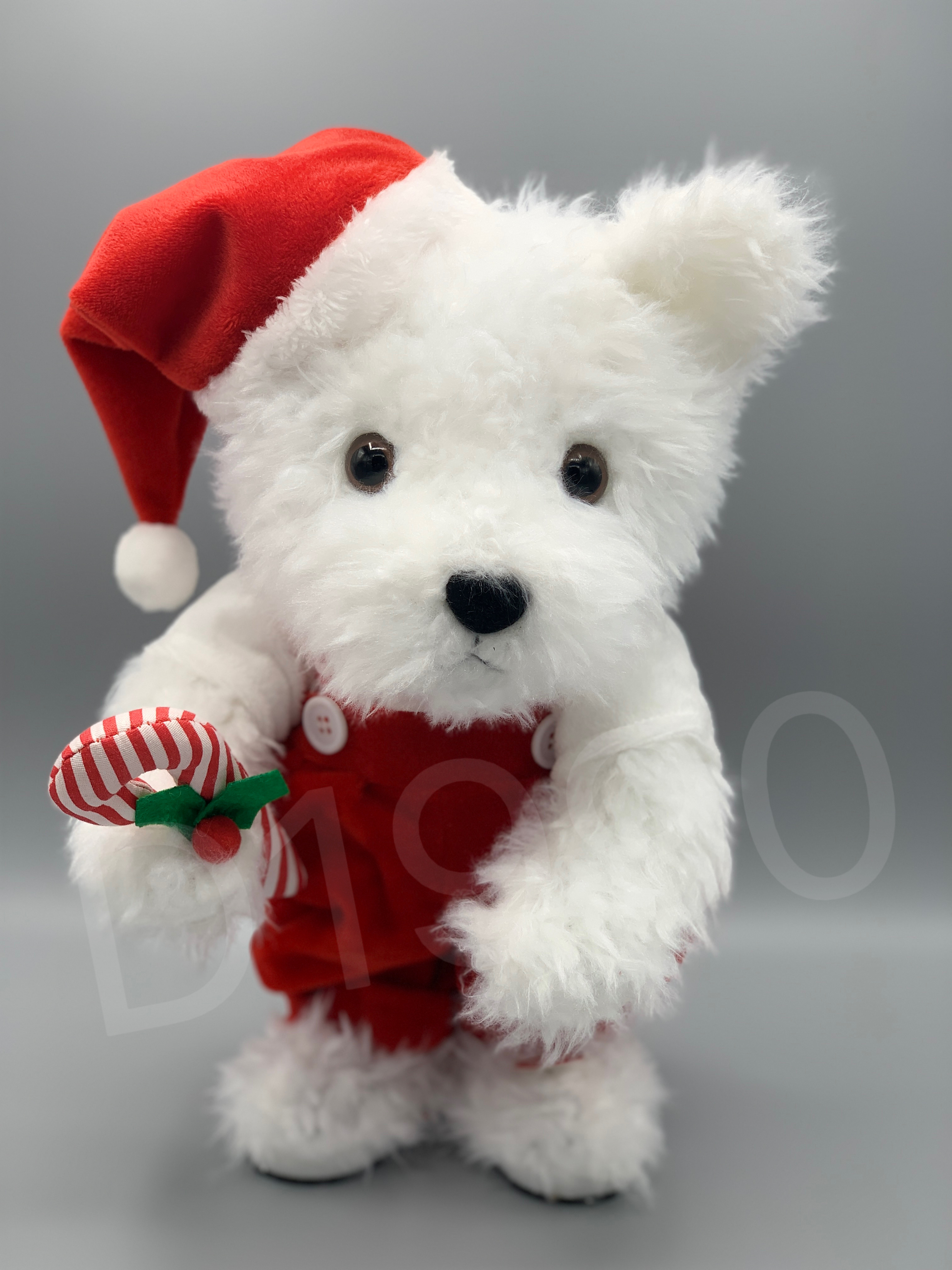 电动毛绒玩具熊会唱歌跳舞圣诞公仔熊节日礼物图
