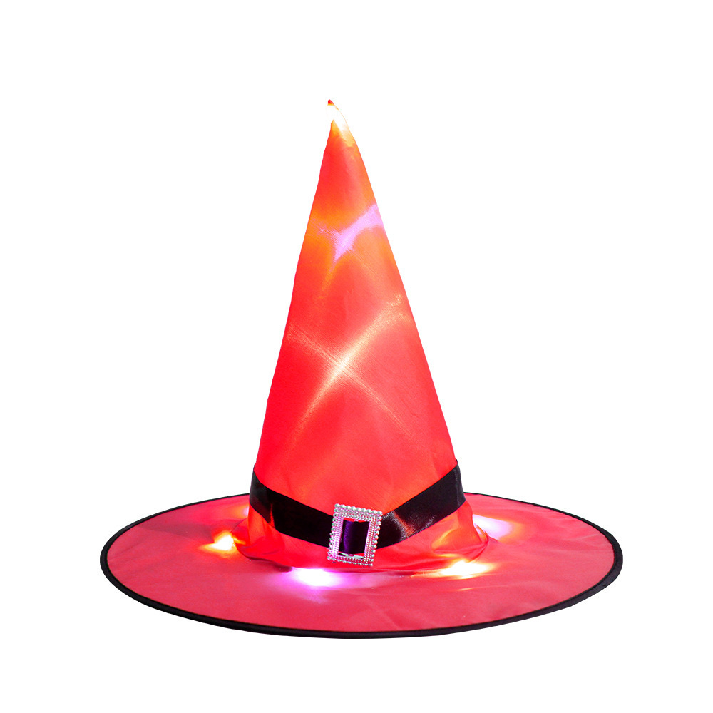Halloween hat, witch hat, luminous hat, LED string hat, dance party decoration hat Specification image