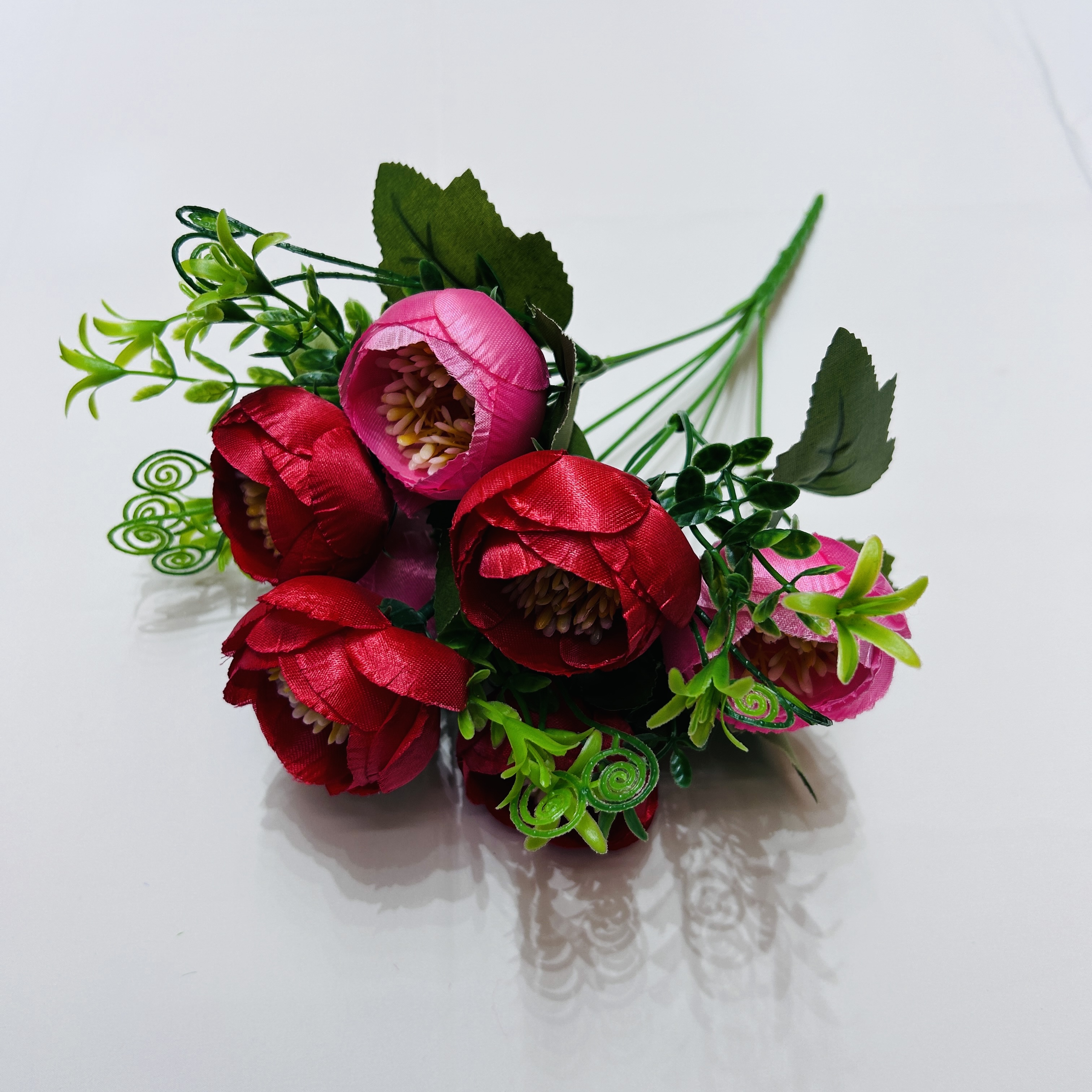Bright Cloth Plastic Aquatic Plant Simulation Rose Holding Bouquet Small Peony Living Room Decoration Flower Camellia 7 Head Acacia Floss False Flower Small Flower Bouquet Fence Decoration False Flower Fabric Rose Bouquet Plastic Flower Silk Flower full figure