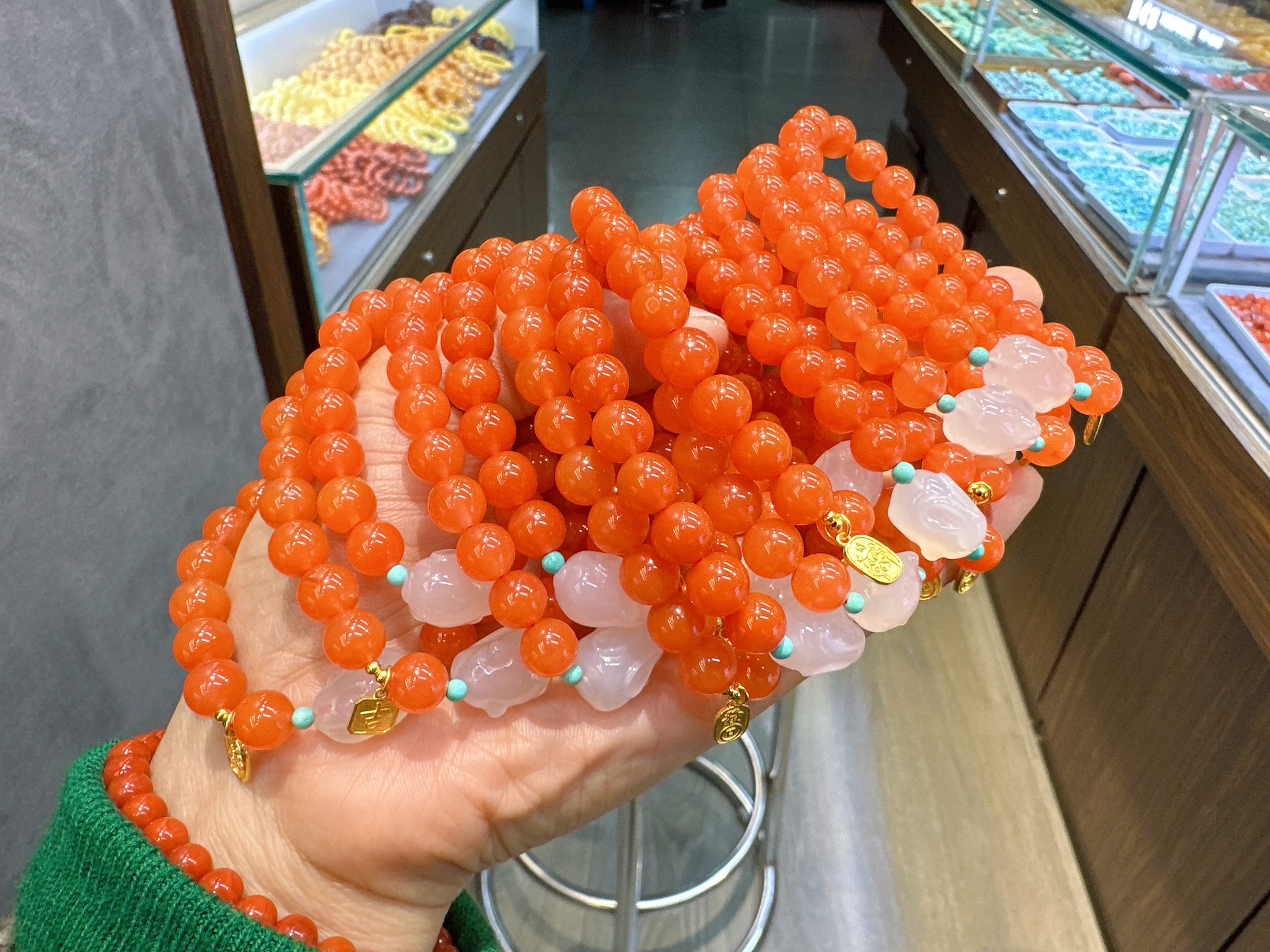 南红手串/川料南红/南红手链产品图