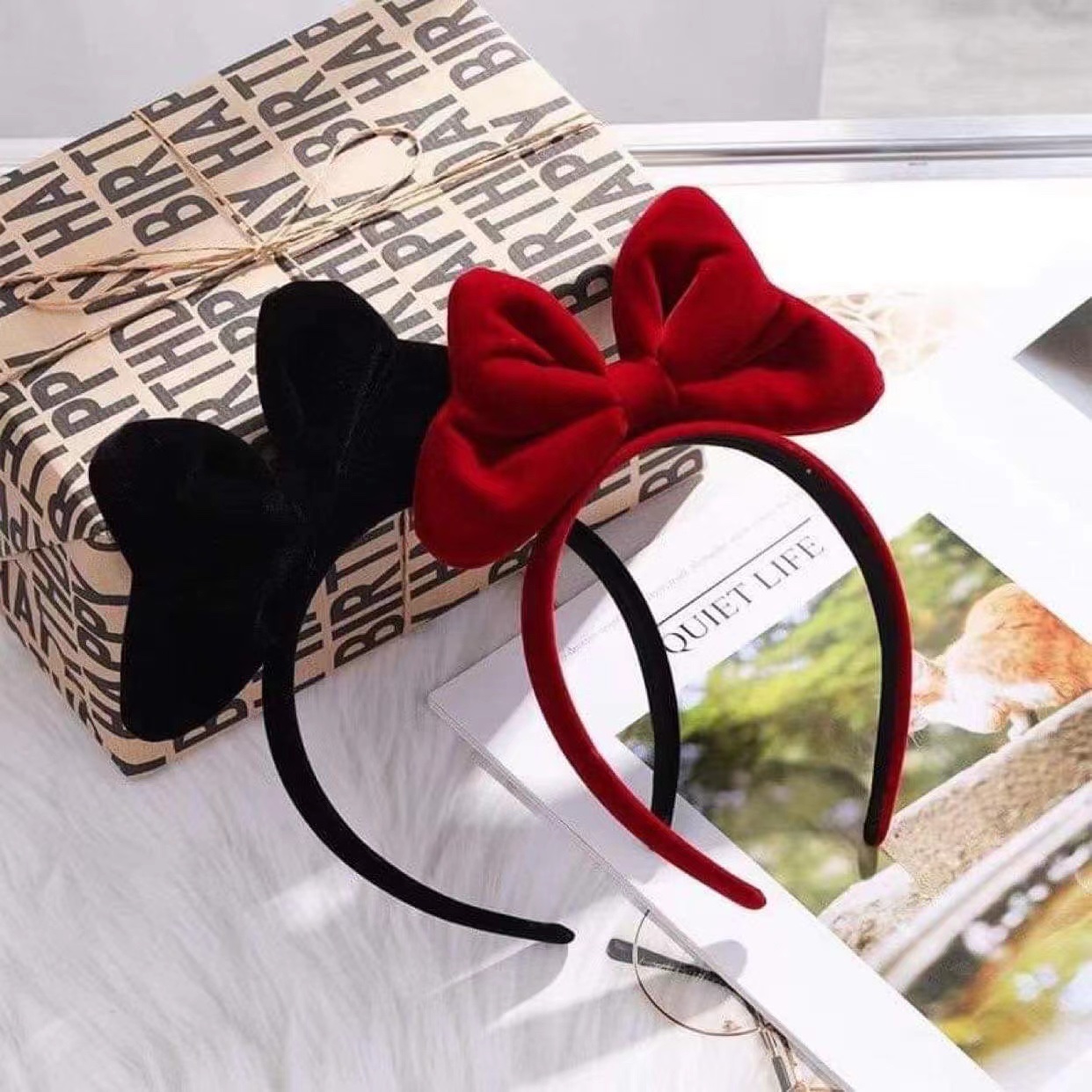 Cute fabric hair bands, hair bands, leather bands, tulle, elegant high-elasticity updo, simple basic hair ties, hair bands, hair ties, headwear 0