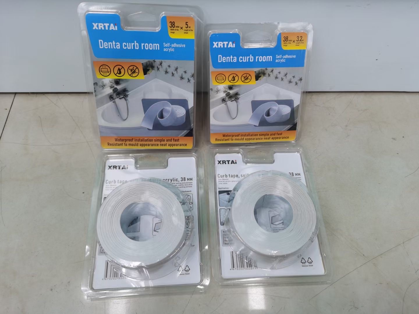 美缝防水胶条白底实物图