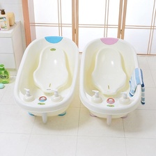 儿童坐躺两用浴盆宝宝带浴床浴盆婴幼儿加大加厚款家用感温浴盆