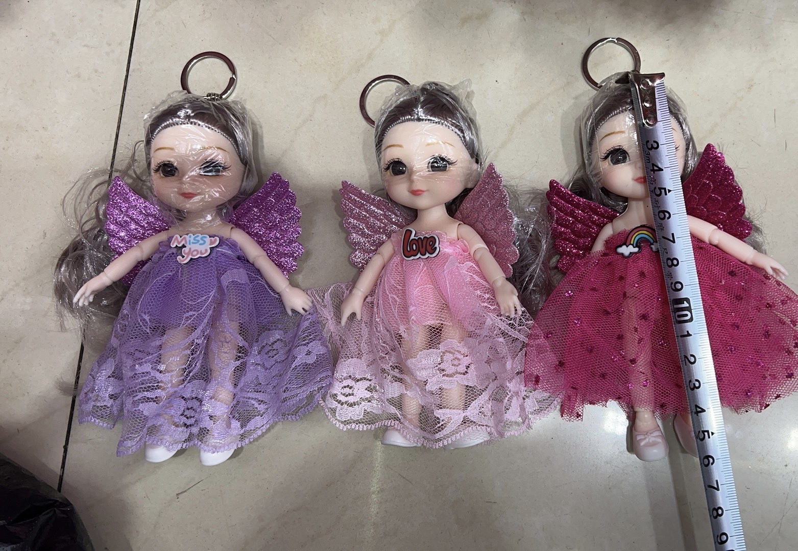 17cm llavero colgante ángel cutie 6 "articulado barbie missyou