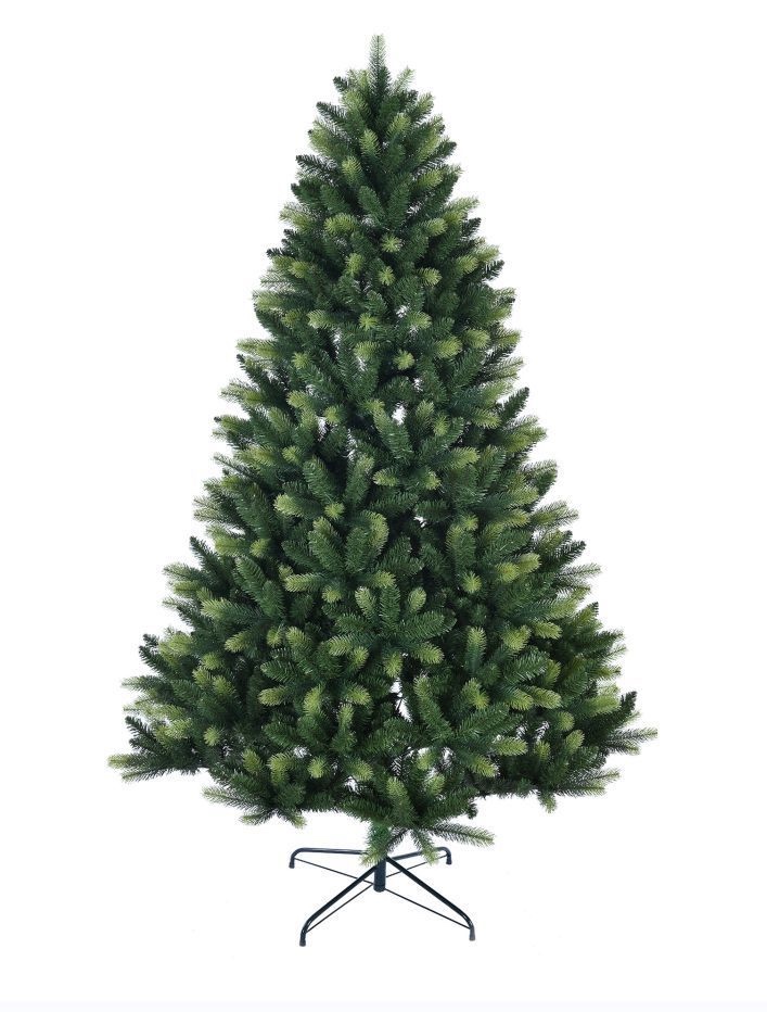 2.1米双色立体PE+PVC圣诞树，P E混合树，豪华