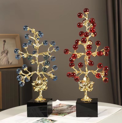 Marble-crystal alloy flower branches