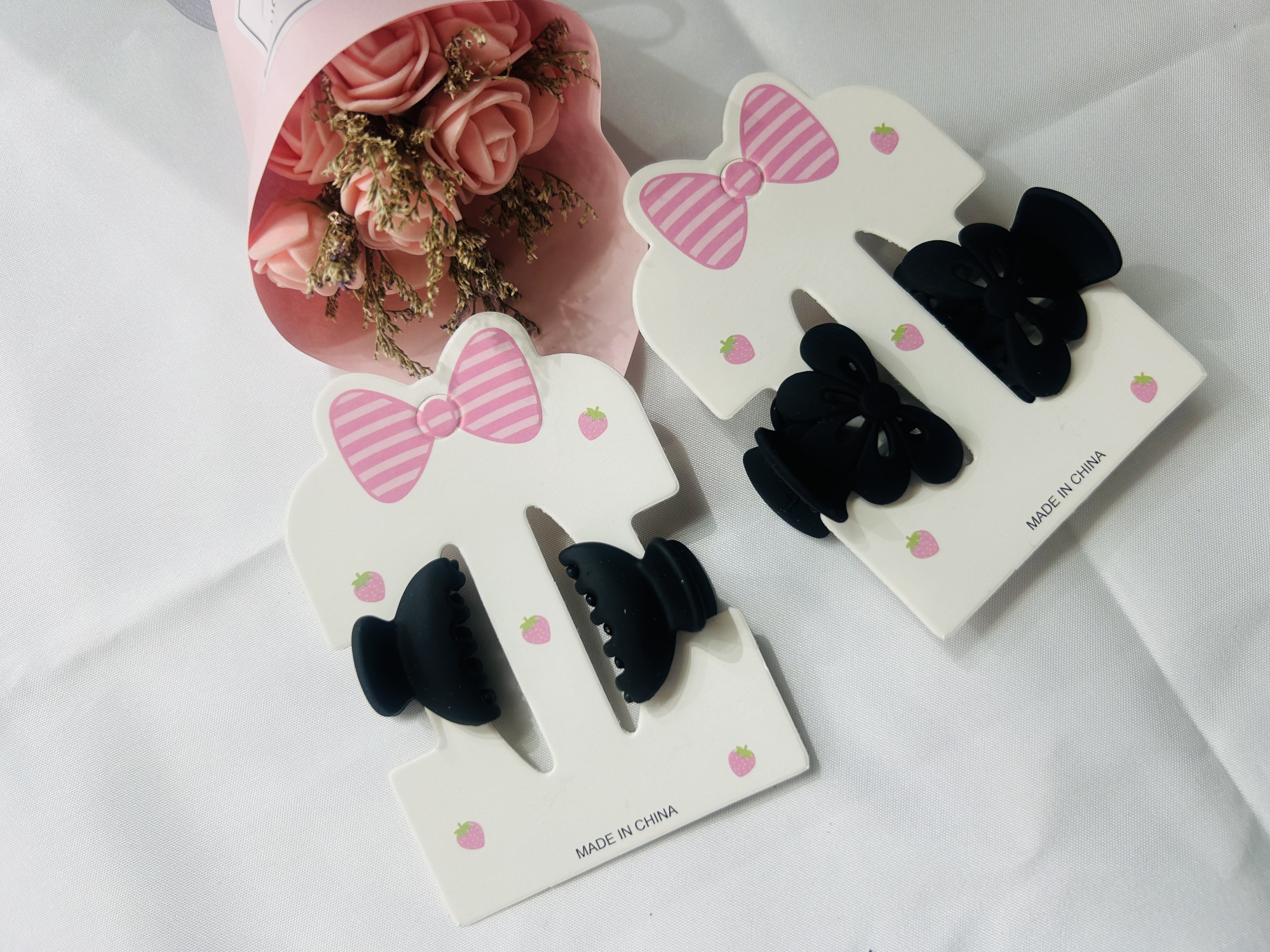 New small-sized smooth plate butterfly head accessory plastic hairpin claw clip 34567 Specification image