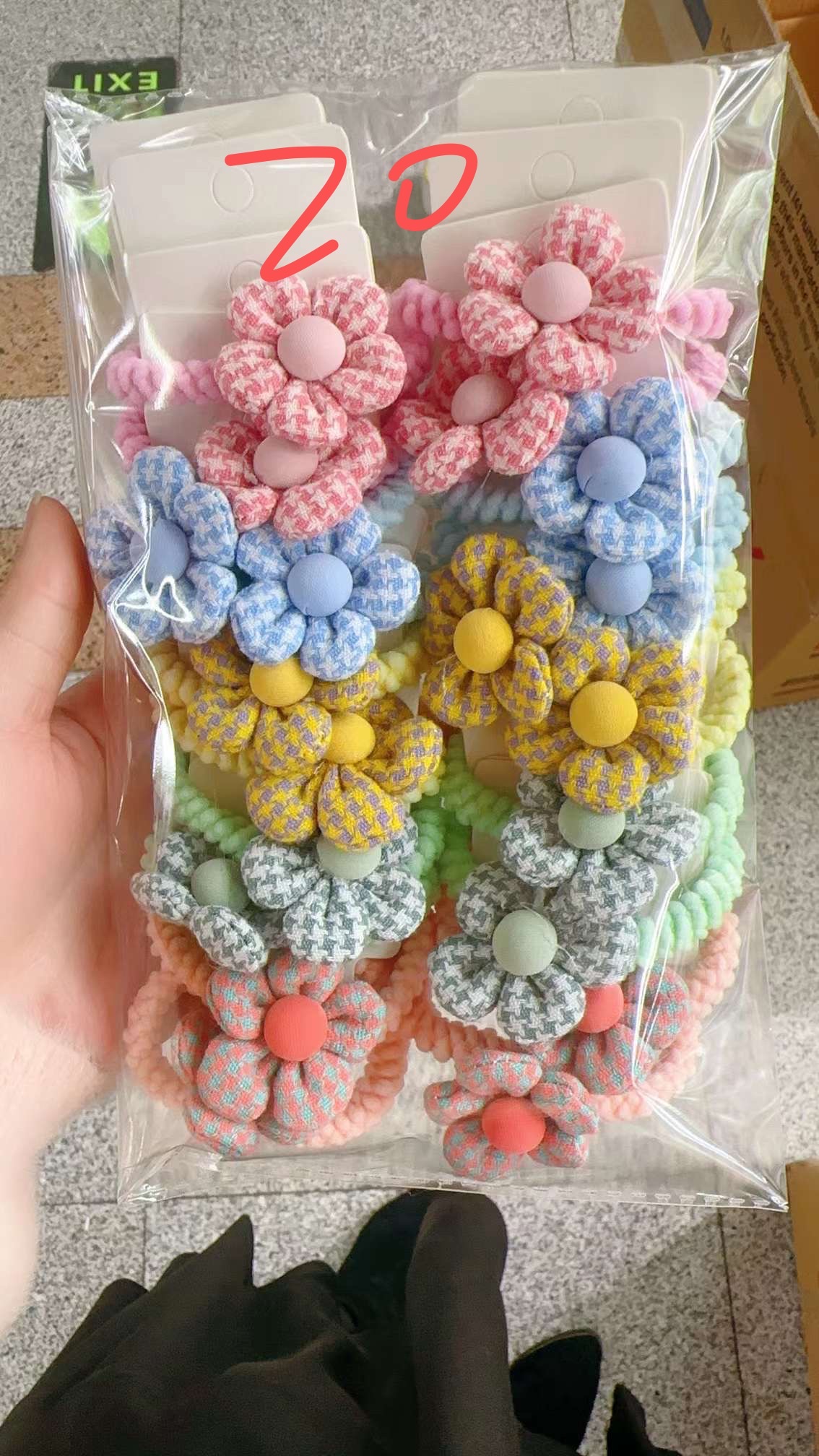 2023年七彩饰品，韩版新款时尚百搭布花，头花，头饰52