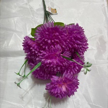 10头球菊仿真花，2束一包，每件500束